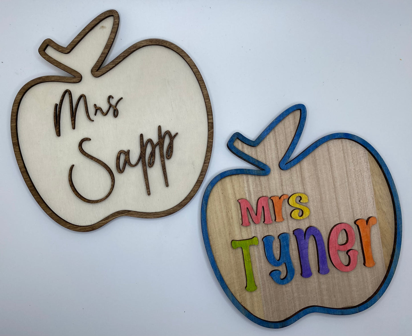 Teacher Apple Name Plate