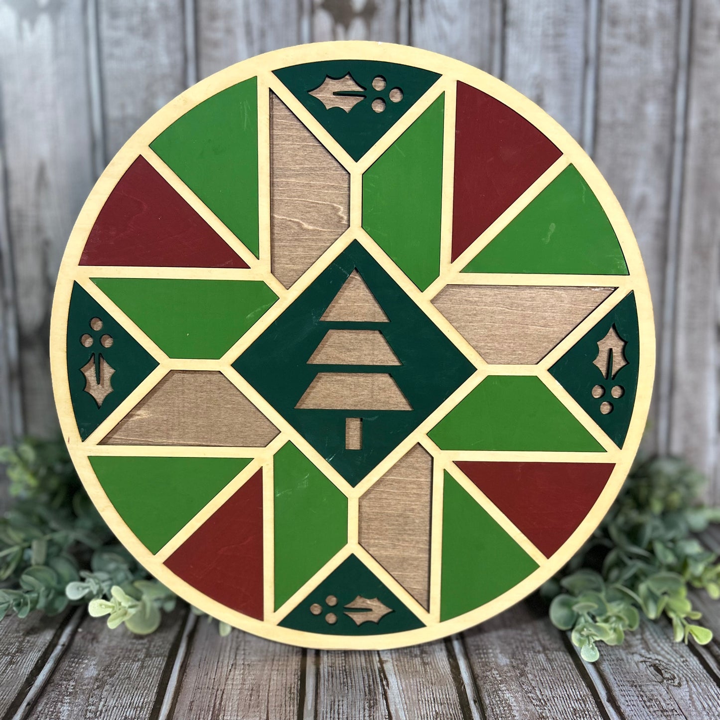 Quilted Christmas Door Hanger