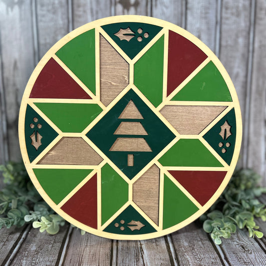 Quilted Christmas Door Hanger