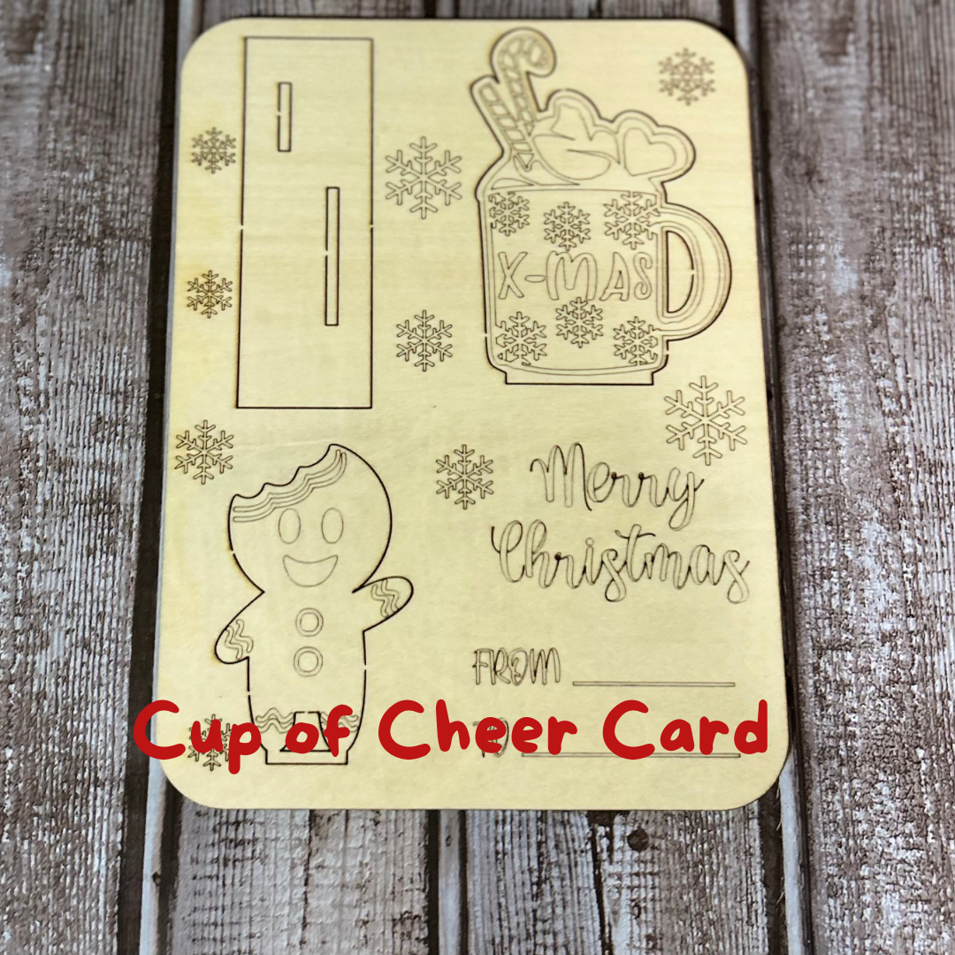 Wooden 3D Christmas Card