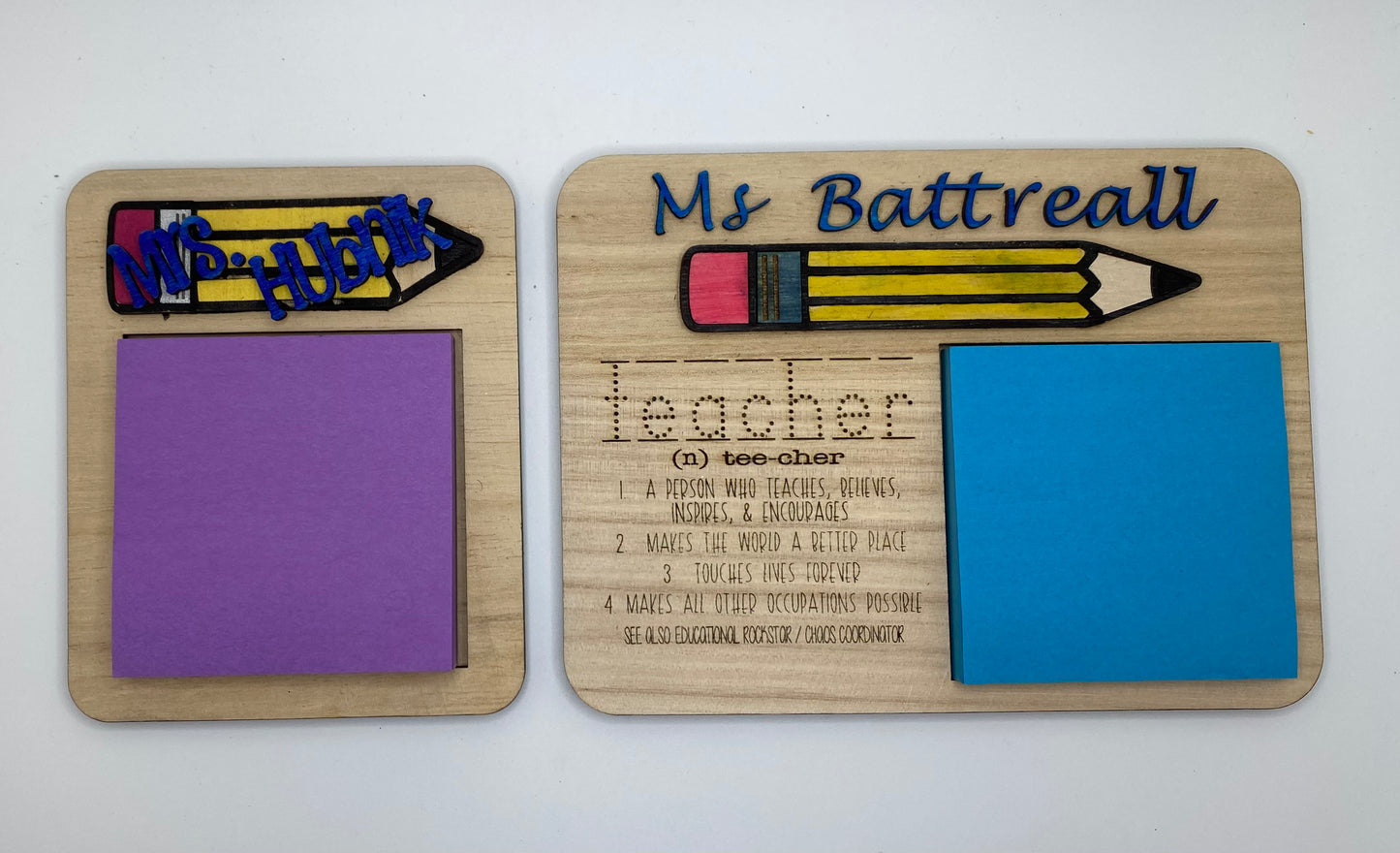 Teacher Sticky Note Pad with Description