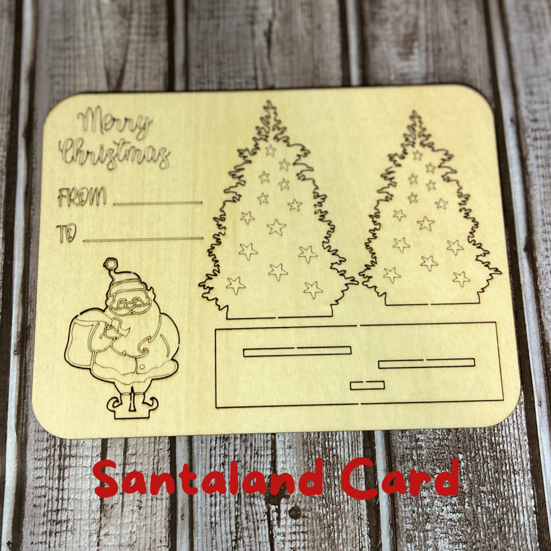 Wooden 3D Christmas Card