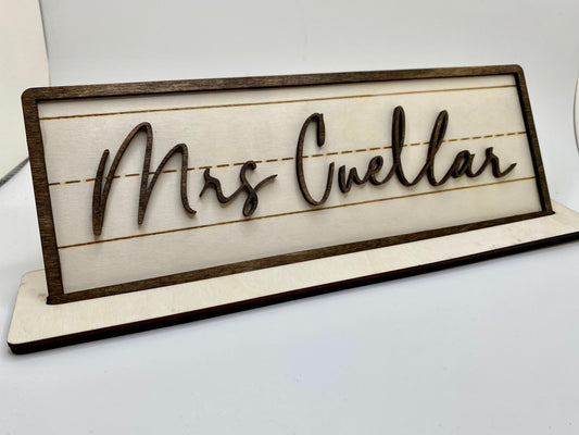 Teacher Handwriting Name Plate