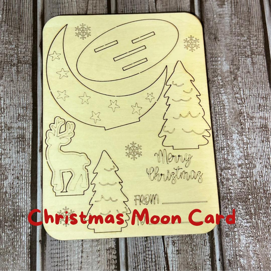 Wooden 3D Christmas Card