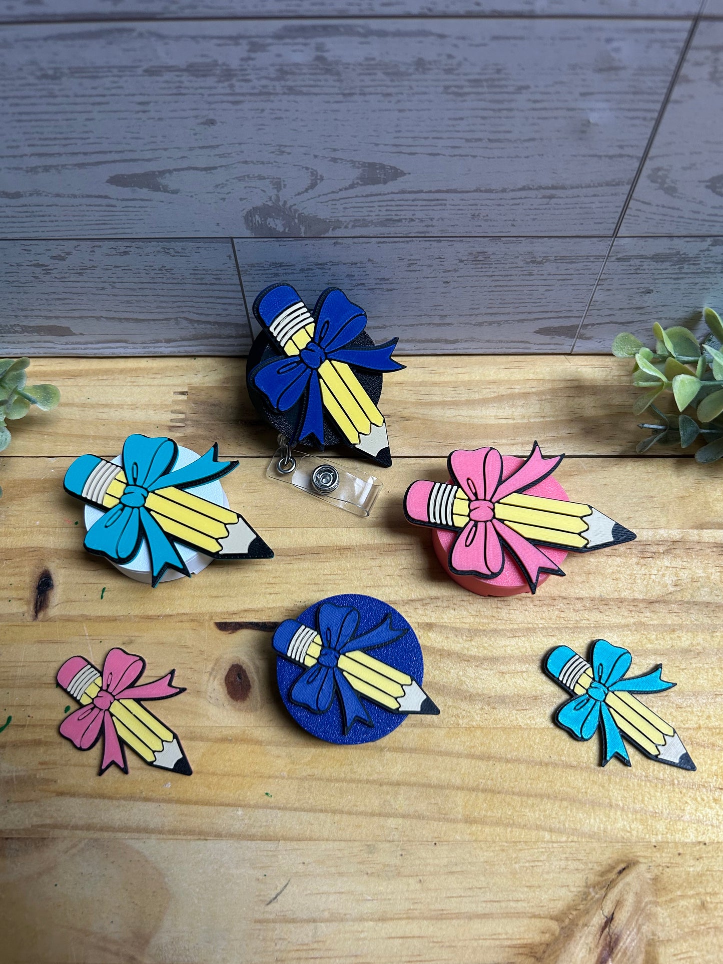 Pencil Bow Interchangeable Badge Reel